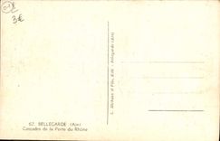 VINTAGE POSTCARD Environs De Bellegarde Cascades of the Loss of the Rhone