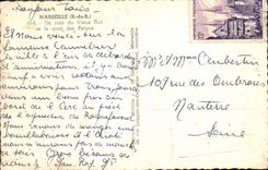 POSTAL Marsella de la VENDIMIA una esquina del puerto viejo y del Quay de los belgas