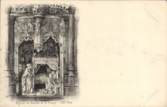 VINTAGE POSTCARD Church of Husks Figures of the retable of the virgin
