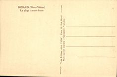 La POSTAL Dinard de la VENDIMIA la playa tiene alta marea