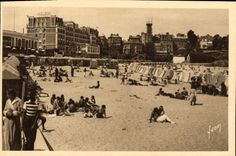 POSTAL Dinard de la VENDIMIA una esquina de la playa