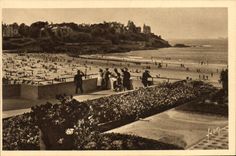 CPA Dinard La Pointe de la Malouine et la Plage vues des terrasses du casino