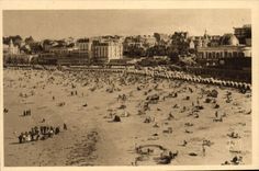Opinión de Dinard de la POSTAL de la VENDIMIA de la playa