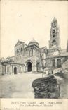 VINTAGE POSTCARD Puy in Velay the Cathedral and Eveche