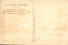 VINTAGE POSTCARD Borough Church of Husks Figures of the retable of the vault of the Virgin Annunciation and Visitation