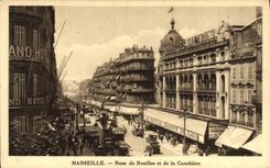 CPA Marseille Rues de Noailles et de la Canebiere