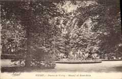VINTAGE POSTCARD Vichy Parks Of Solid mass And Under Wood