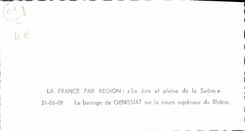 MODERN CARD Dam Genissiat on the higher course of the Rhone