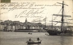 CPA Marseille Le Vieux Port Bateau Voilier 