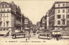 CPA Marseille La Cannebiere Tramway