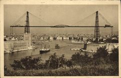 CPA Marseille Entree Du Vieux Port Et Pont Transbordeur