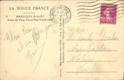 CPA Marseille Entree Du Vieux Port Et Pont Transbordeur