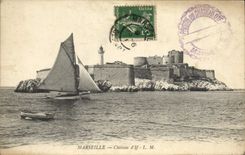 CPA Marseille Chateau d'If Bateau Voilier 