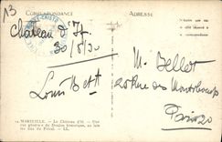 CPA Marseille Le Chateau d'If Une vue generale du donjon au loin les iles de Frioul