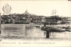 CPA Marseille ND De La Garde Vue Du Vieux Port Bateaux 