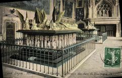 VINTAGE POSTCARD Dijon Museum Room Of the Guards Tombs of the Dukes of Burgundy