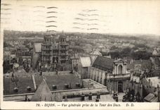 VINTAGE POSTCARD Dijon View Taken Of the Tower Of the Dukes