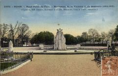 VINTAGE POSTCARD Round Dijon Point Of the Park Monument Of the Victoire and the memory