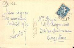 VINTAGE POSTCARD Poetic Auvergne the Lake And the Village D' Aydat