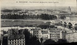 CPA Toulouse Vue Generale Du Quartier Saint Cyprien