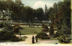 VINTAGE POSTCARD Vichy a Corner Of the Park Of Celestins