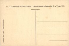 CPA Les Saints De Solesmes L'ensevelissement et l'assomption de la vuerge