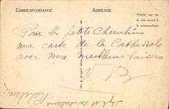 POSTAL Chartres de la VENDIMIA la relevación baja de la catedral del estribillo