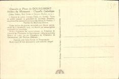 VINTAGE POSTCARD Ossuary and headlight of Douaumont Postpone catholic monument Chapelle Militaria