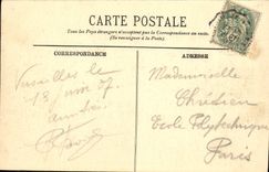 Castillo de la POSTAL de la VENDIMIA de Versalles el ala y el piso norteño