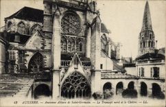 CPA Auxerre Ancienne Abbave De Saint Germain Le transept nord et le cloitre 