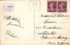 VINTAGE POSTCARD Cauterets Overall picture catch of the Hortense Queen