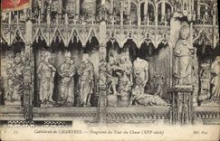 CPA Cathedrale De Chartres Fragment Du Tour Du Choeur