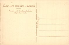 VINTAGE POSTCARD Rouen Panorama On the Dimension Sainte Catherine