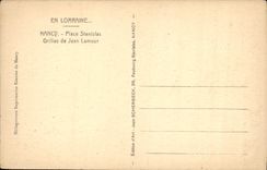 CPA Nancy Place Stanislas Grilles De Jean Lamour