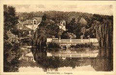 Naranjal de Estrasburgo de la POSTAL de la VENDIMIA