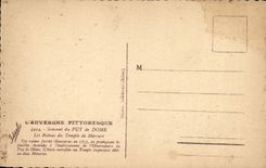 VINTAGE POSTCARD Picturesque Auvergne Puy De Dome Summit of Puy de Dome ruins of the Mercury temple