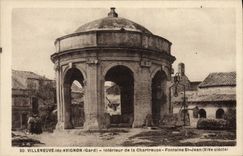 VINTAGE POSTCARD Villeneuve Lez Avignon Interior Of Chartreuse Fountain St Jean