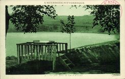 VINTAGE POSTCARD Picturesque Auvergne pretty edges of the Lake Aydat