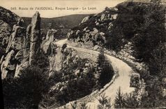 CPA Route De I'Aigoual Roque Longue Le lacet