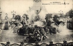 CPA Bordeaux Monument Des Girondins