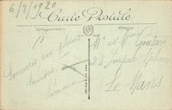 Curso de Burdeos de la POSTAL de la VENDIMIA de julio XXX y los callejones de la tranvía de Tourny