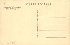 VINTAGE POSTCARD Surroundings D' Uzes the Bridge Of Gard