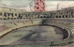 POSTAL Nimes Intereur de la VENDIMIA de la arena