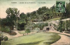 CPA Nimes Jardin De La Fontaine La Grotte