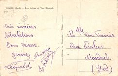 CPA Nimes Les Arenes Et Vue Generale