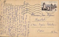 CPA Nimes Aqueduc Romain Pont Du Gard