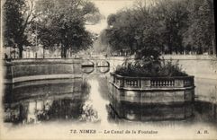 CPA Nimes Le Canal De La Fontaine