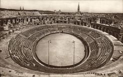 CPA Nimes Interieur Des Arenes