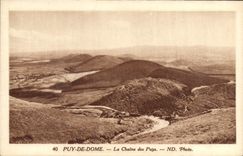 VINTAGE POSTCARD Puy De Dome the Chain Of Puys