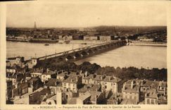 Opinión de Burdeos de la POSTAL de la VENDIMIA del puente de Pedro hacia el districto de la casa de campo